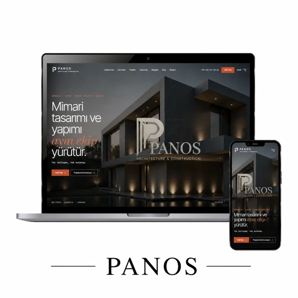 PANOS İNŞAAT web sitesi